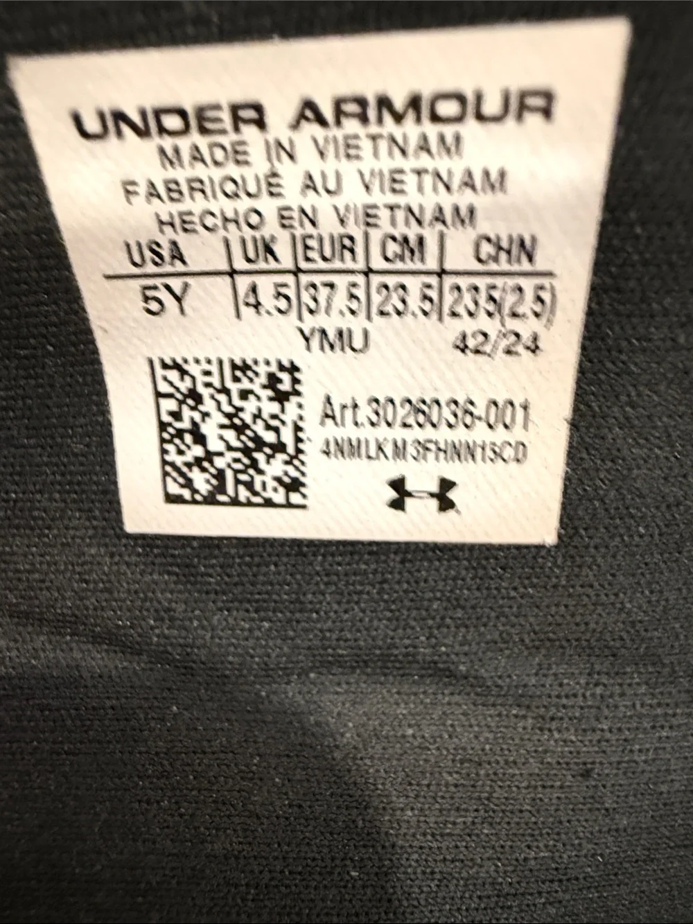 Under Armour Black Slide Sandals with White Logo